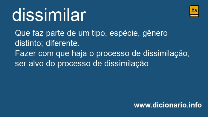 Significado de dissimilar