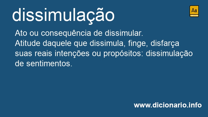 Significado de dissimulao