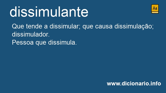 Significado de dissimulante