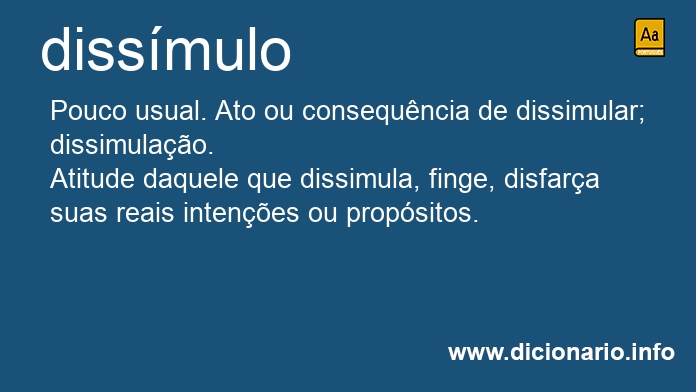 Significado de dissmulos