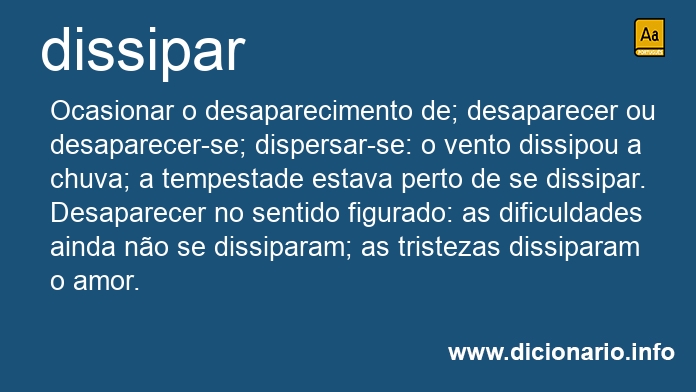 Significado de dissipai