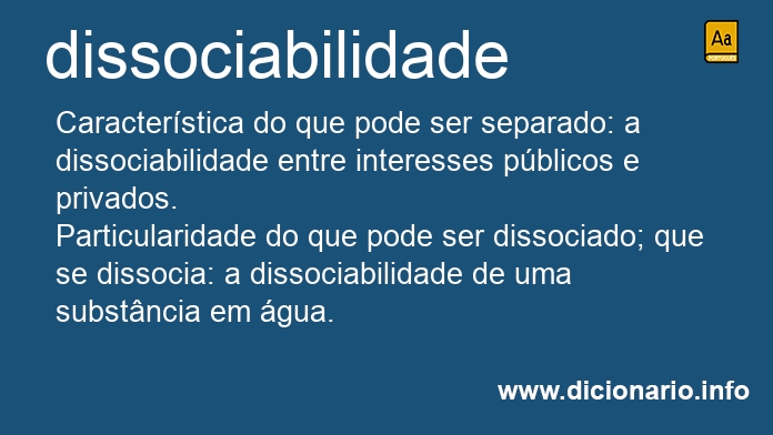 Significado de dissociabilidade