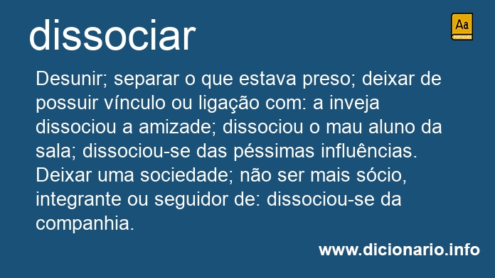 Significado de dissociaro