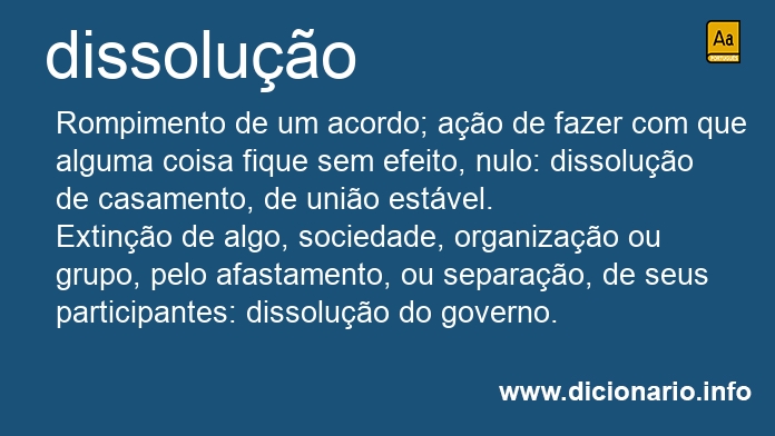 Significado de dissolues