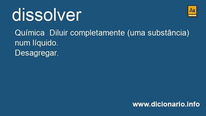 Significado de dissolvera