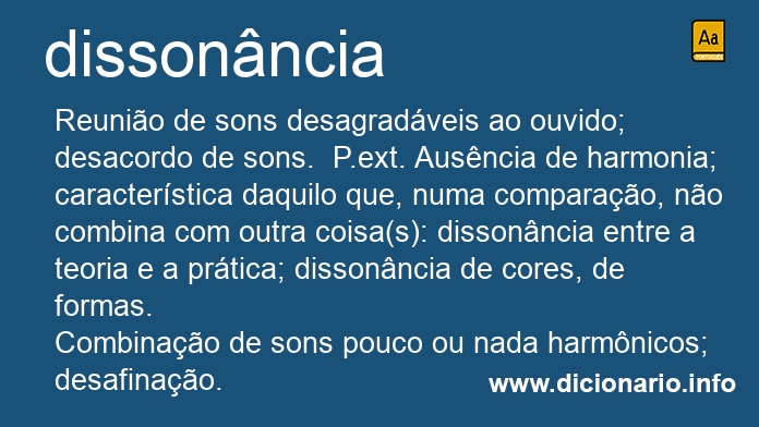 Significado de dissonncias