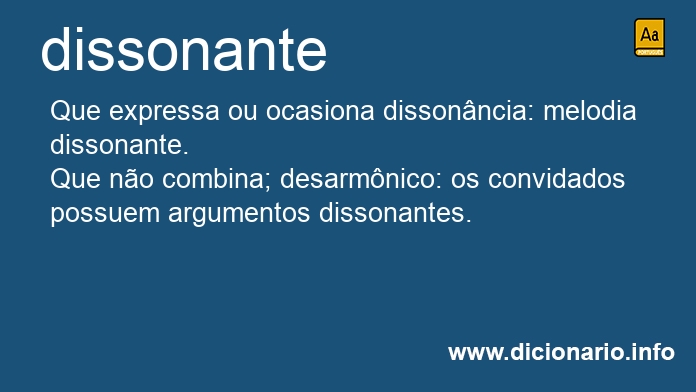 Significado de dissonantes