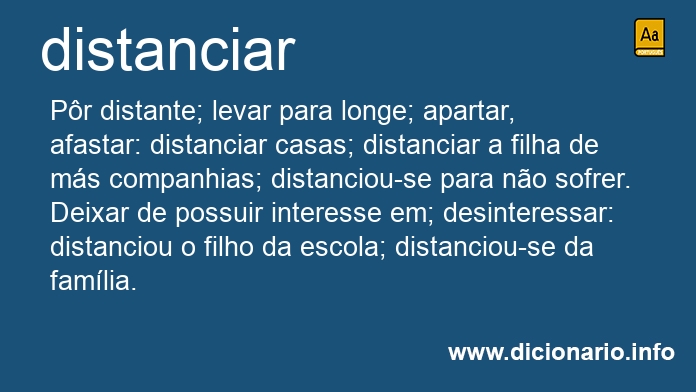 Significado de distanciai