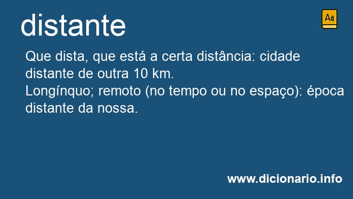 Significado de distante