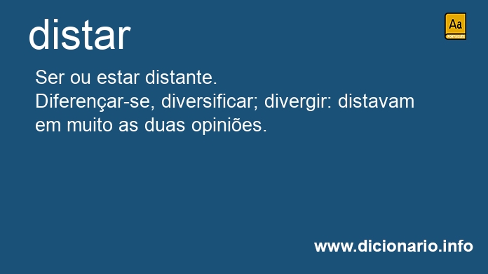 Significado de distarei