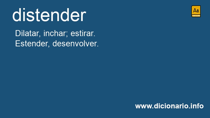 Significado de distender