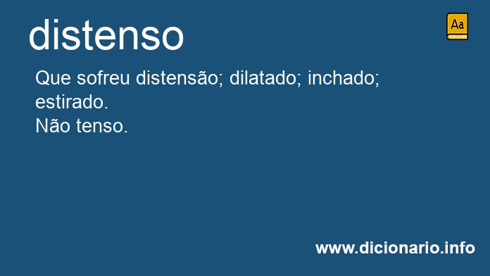 Significado de distensa