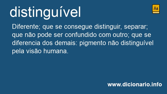 Significado de distinguveis