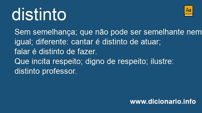 Significado de distinta