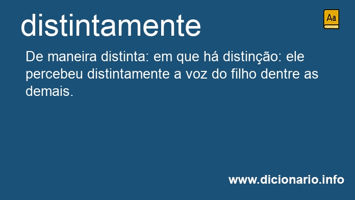 Significado de distintamente