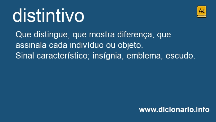 Significado de distintiva