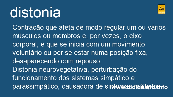 Significado de distonia