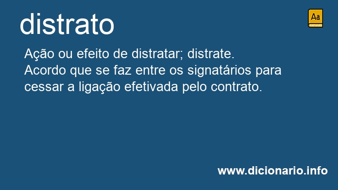 Significado de distrato