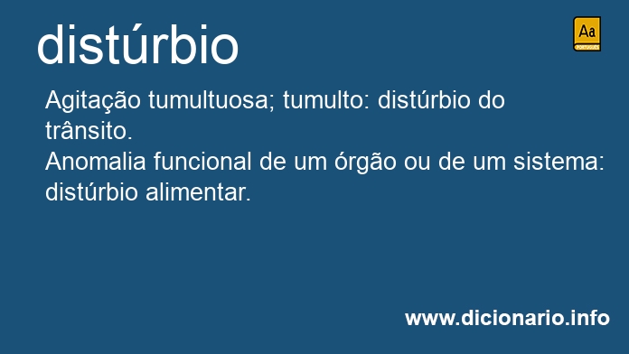 Significado de distrbio