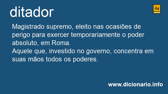 Significado de ditador