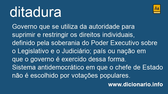 Significado de ditadura