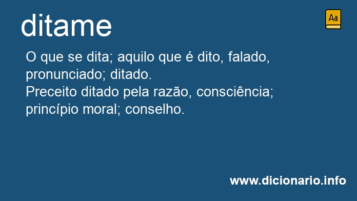 Significado de ditame