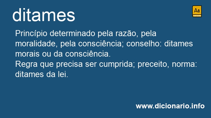 Significado de ditames