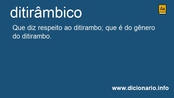 Significado de ditirmbica