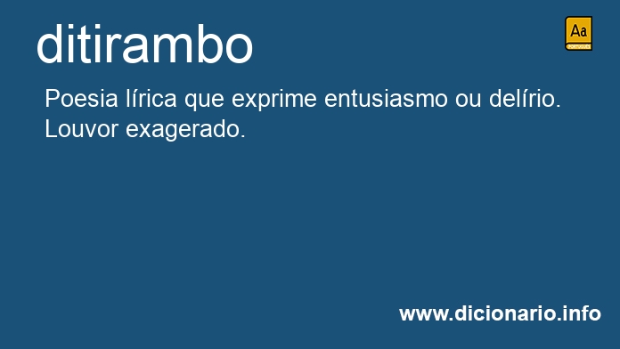 Significado de ditirambo