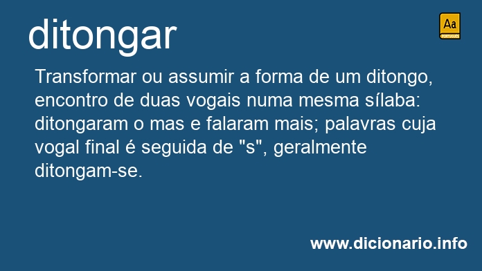 Significado de ditonga