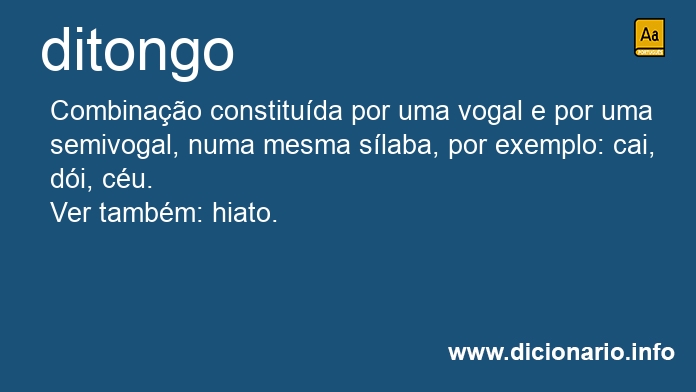 Significado de ditongo