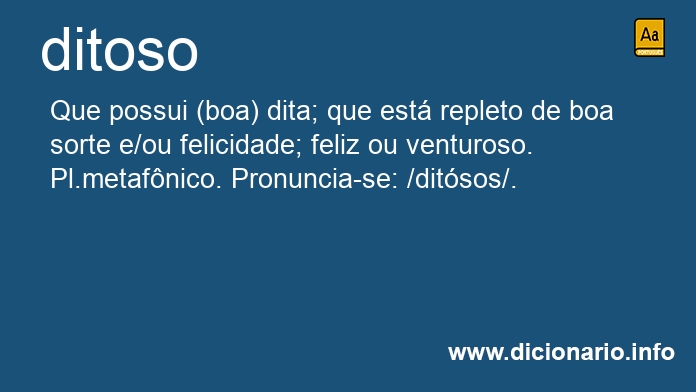 Significado de ditosa