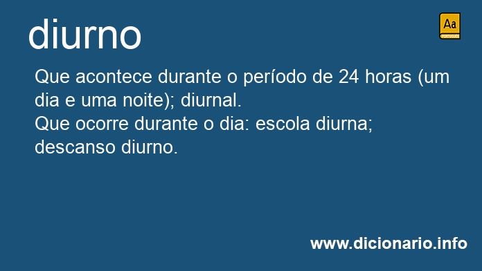 Significado de diurno