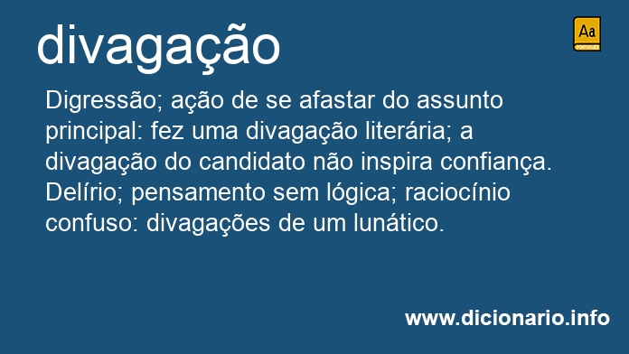 Significado de divagao