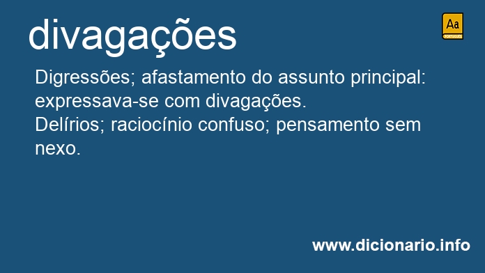 Significado de divagaes