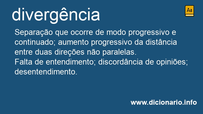 Significado de divergncias