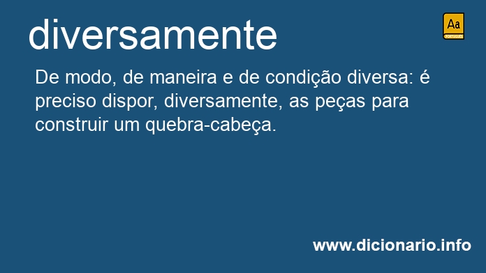 Significado de diversamente