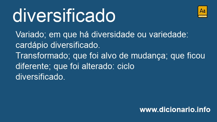 Significado de diversificado
