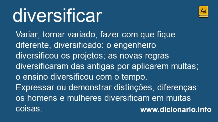 Significado de diversificavam