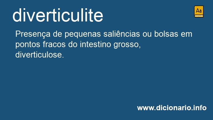 Significado de diverticulite