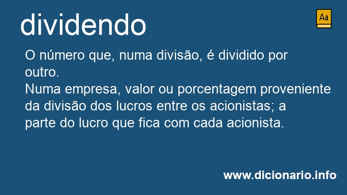 Significado de dividendo