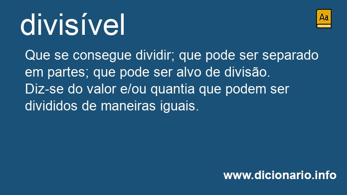 Significado de divisveis