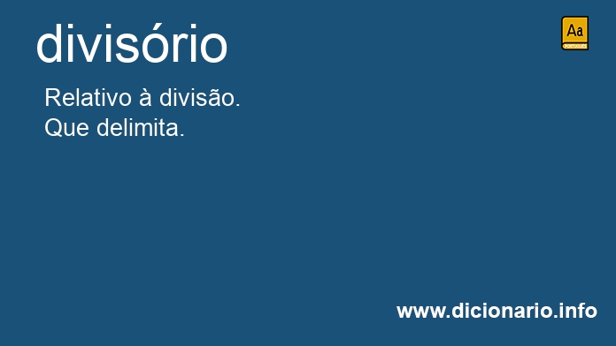 Significado de divisrio