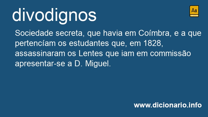 Significado de divodignos