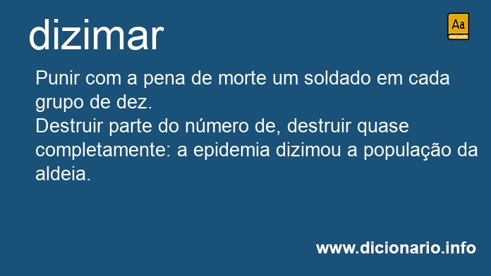 Significado de dizimar