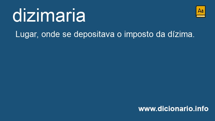 Significado de dizimaria