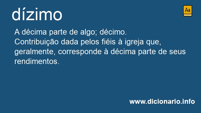 Significado de dzimo