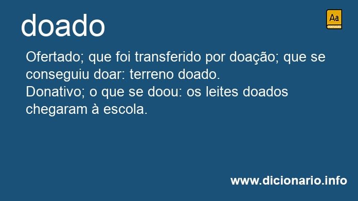 Significado de doado