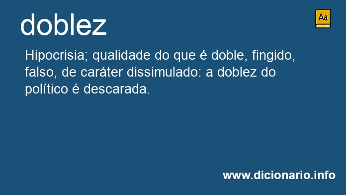 Significado de doblez