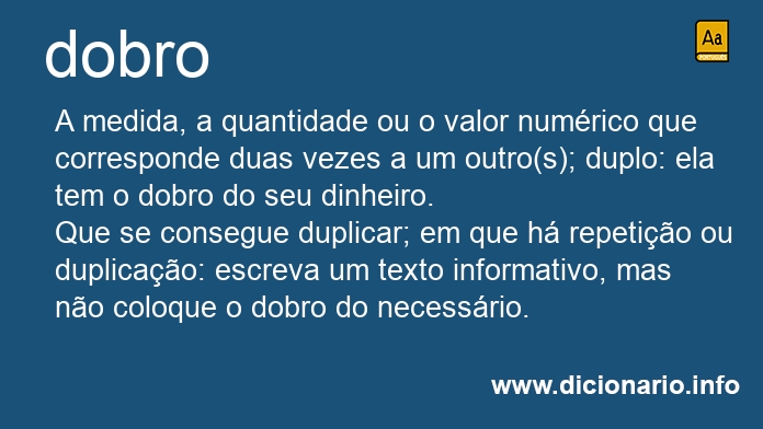 Significado de dobro